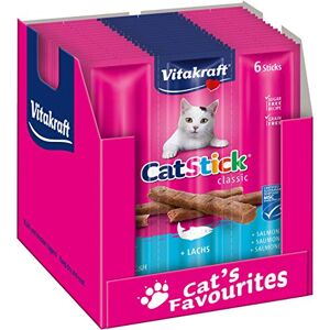 Vitakraft Friandises Chat « Cat-Stick Mini » Au Saumon Alimentation Pour Chat Lot de 10 Sachets Fraîcheur De 6 Bâtonnets De 6 g - Publicité