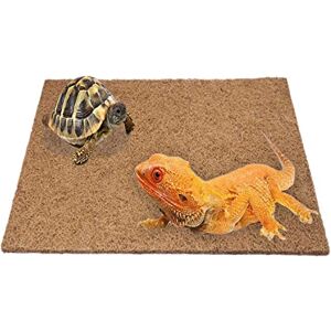 Waigg Kii Tapis de lézard découpable en fibre de coco naturelle pour tortue, lézard, serpent, caméléon (1 pièce, 100 x 20 cm) - Publicité