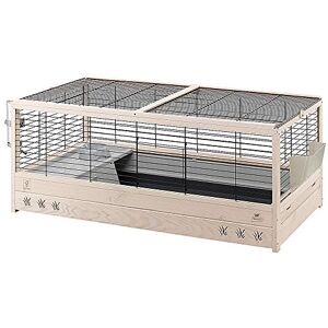 Ferplast Cage pour Lapins en Bois FSC Arena 120, avec Accessoires Inclus - Publicité