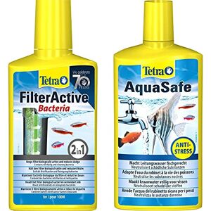 Tetra AquaSafe Conditionneur d'eau Naturel pour Poissons tropicaux -Agit en 5 MN -500 ML & FilterActive Préserve la Propreté du Filtre d'Aquarium Contient des Bactéries Vivantes 250 ML - Publicité