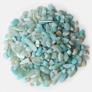 CZMDKEXM Puce en cristal de pierre naturelle de 20-100g 5-9mm for la décoration à la maison d'aquarium MXZIGTDA (Color : No.33 Amazonite, Size : 20g) - Publicité