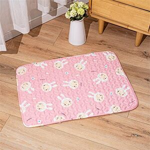 Mateju Tapis Educateur pour Chien et Chiot, Tapis pour Animaux Absorbant Antidérapante, Tapis de Dressage Lavable Réutilisables pour Canapé, Voiture et Voyages (Lapin Rose,90x70cm) - Publicité