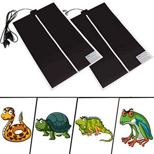 Liuer 2PCS Mat Tapis Température Adjustable Chauffage Chauffant avec Réglage de la Température Tapis Chauffant pour Reptiles Serpents,Tortue,GeckosLéopard,Lézards,Araignées,Amphibien (20W) - Publicité