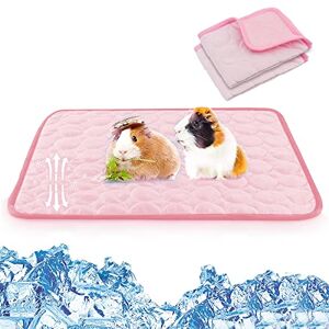 Hileyu 2Pcs Tapis de Refroidissement pour Animaux de Compagnie,Lit d'été pour Lapin,Coussin Rafraîchissant d'été pour Chats et Chiens Coussin de Canapé Lavable en Soie Douce et Glacée (Rose) - Publicité