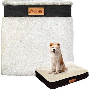 Ellie-Bo Housse de Rechange de Matelas pour Chien avec Dessus en suédine et Peau de Mouton Noir Taille L 87 x 57 cm - Publicité