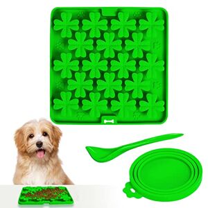 Cuibilyer cuiblyer Tapis à lécher pour Chien et Chat, mangeoire Lente avec Ventouse pour soulager l'ennui et l'anxiété, idéal pour Le Bain, Le toilettage et la Coupe des Ongles (Vert) - Publicité