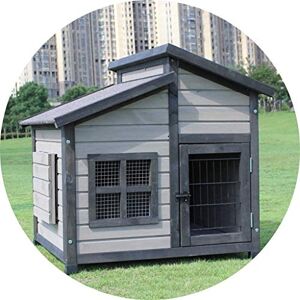 DRSM JTKDL Niche en Bois for Chiens à l'extérieur Weatherproof, Bois d'intérieur Maison d'extérieur Pet Cat Kennel Crate Bois Massif extérieur antipluie intérieur, Sunproof et anticorrosif - Publicité