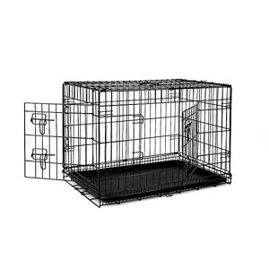 lionto Cage de Transport pour Chien Pliable, (L) 76x49x56 cm Noir - Publicité