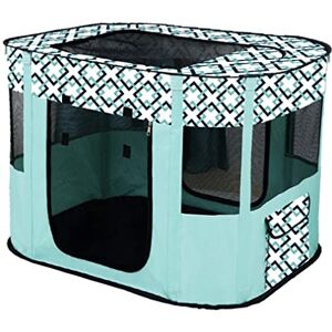 Floving Portable Chien Maison Animaux Clôture Pliable Parc pour Animaux De Compagnie Salle De Livraison Chats Nid Chiot Maison Fermé Chenil Animaux Tente (S/70 * 50cm, Bleu) - Publicité