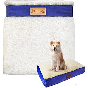 Ellie-Bo Chien de Rechange Housse de Matelas avec Dessus Imitation Daim et Peau de Mouton, 56 x 41 cm, Petit, Bleu - Publicité