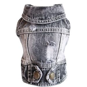 KUOCA XS-2XL Denim Chien vêtements Cowboy Chien Manteau Chiot vêtements pour Petits Chiens Jean Veste Chien Gilet Manteau Chiot Tenues Chat vêtements - Publicité