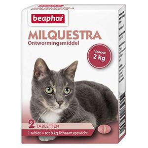 Beaphar 13930 Milquestra Anti-Parasite Chat 2 comprimés, Rose - Publicité