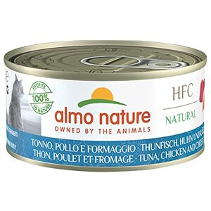 almo nature Made in Italy pour Chat – HFC Natural avec Thon, Poulet et Fromage, 150 g - Publicité