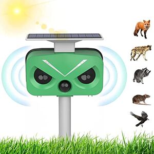 WARDBES Répulsif Chat Ultrason, Repulsif Chien, Les Oiseaux, Ultrason Chat Exterieur, Charge Solaire, Chargement USB Prévenir Les Chiens et Les Chats, pour Jardins, Champs, Pépinières - Publicité