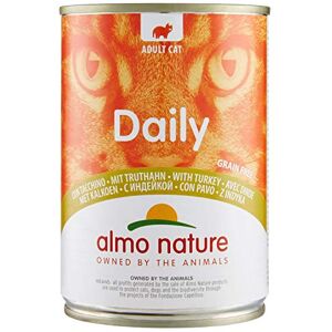 almo nature Daily avec Dinde. Nourriture Humide pour Chat Adulte 24 boîtes de 400g - Publicité