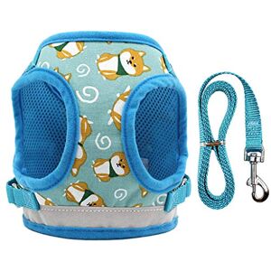 CAOQAO Mignon Gilet pour Chiens, Gilet Confortable RéGlable pour Animaux, ContrôLe RéFléChissant Facile pour Petit Moyen Grand Chien Cadeau, VêTements Activité en Plein Air(S,Bleu) - Publicité