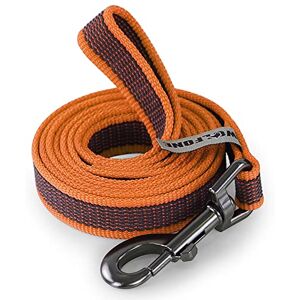 Wolfone Laisse de Dressage caoutchoutée pour Chien avec poignée antidérapanteLaisse Robuste et légère pour Chiens de Grande, Moyenne et Petite Taille Orange 1,5M - Publicité