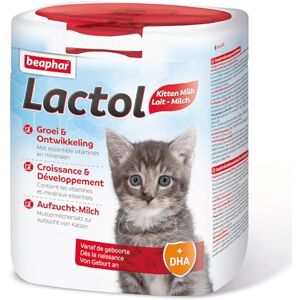 Beaphar LACTOL Lait maternisé en poudre Enrichi en DHA Source de protéines de haute qualité Pour chaton non sevré, femelle gestante ou allaitante et chat âgé ou malade 500 g - Publicité