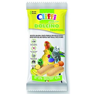 Cliffi Dolcino Tropical 35 g Biscuit avec œufs et fruits tropicaux pour oiseaux - Publicité