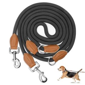 PETCOOZ Laisse Chien Réglable 3M, Laisse Multifonctionnelle 3 Points Robuste, Laisse pour 2 Chien, Longe Laisse pour Chien de Petite à Grande Taille pour Promenade, Dressage, Entraînement, Noir - Publicité