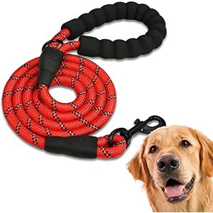 Edipets , Laisse Chien, Laisse de Dressage pour Chien, Rembourrée, Poignée Souple, Corde pour Chiots et Petits, Moyens et Grands Chiens, 1,2 et 1,5 mètres (2.2 M, Rouge) - Publicité