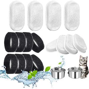 YDDZ 16 Pièces Filtres pour Fontaine à Eau pour Chat, Fontaine Filtre de Fontaine, Filtre de Remplacement Comprenant Un Filtre à Charbon 8 pièces et Une éponge en Mousse 8 pièces - Publicité