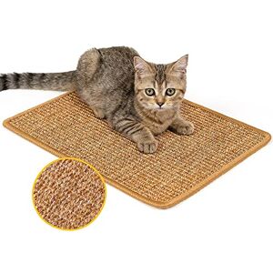 Conlun Tapis Griffoir pour Chat Mural,Grattoir Chat en Sisal Naturel,Poteau Griffoir Chats Horizontal pour Aire de Jeux Murale pour Chat,Protège Les Meubles et Les Canapés(XS,40X30cm) - Publicité