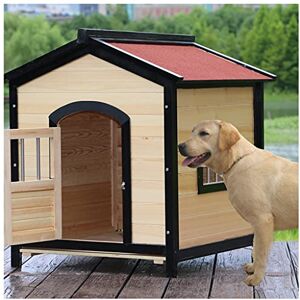 JYCCH Niches pour Chiens pour Chenil D'extérieur 100 × 112 × 105 Cm, Niches pour Chiens D'extérieur Niche en Bois, pour Petits Moyens Grands Chats De Compagnie Résistant Aux Intempéries, - Publicité