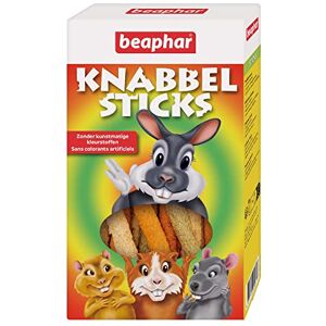 Beaphar – Knabbel Sticks, bâtonnets à grignoter pour lapin et rongeur – Complément alimentaire/friandise – Répond aux besoins des rongeurs – Facile à digérer – Ingrédients extrudés – 150 g - Publicité