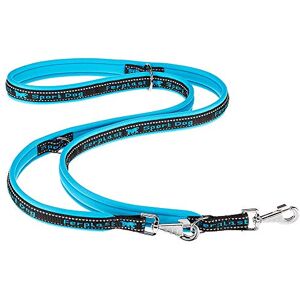 Ferplast Laisse Chien Sport Dog, Laisse de Dressage pour Chien de Taille Grande, Poignée rembourrée, Mousqueton en métal, Coutures réfléchissantes, Longueur réglable, 200 cm, Bleu - Publicité