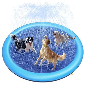 Peteast Piscine pour Chien pour Grands et Petits Chiens, 51in Piscine Pliable pour Chien, Jouets d'eau antidérapants épais pour Chien, Tampon d'arrosage Durable et respectueux de l'environnement - Publicité