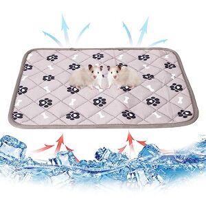 Hileyu Tapis de refroidissement pour lapin et hamster Tapis de refroidissement pour cochon d'Inde Tapis de sommeil pour petit animal de compagnie chiot lapin hamster chat 40*30cm/15.7*11.8in (Gray) - Publicité