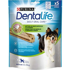 Dentalife PURINA  MEDIUM   Friandises pour Chiens de Taille Moyenne  5 Bâtonnets à Mâcher   Viande   115 g   Hygiène bucco-dentaire - Publicité