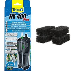 Tetra in 400 Plus Filtre Intérieur pour Aquarium de 30 à 60L & 134652 Mousse de Filtration au Charbon CF pour Filtre in 400-600 Plus - Publicité