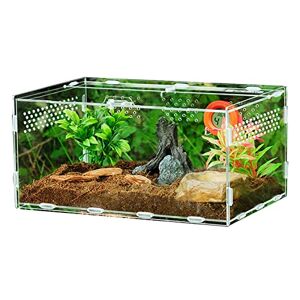 Rosixehird Cage à Reptile Acrylique   Boîte d'élevage d'Serpent Maison clôture Tarentule Transparente Boîte d'alimentation Transparente pour Reptiles, Habitat Terrarium - Publicité