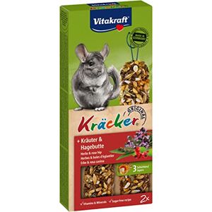 Vitakraft Kräcker Friandise pour Chinchillas aux Herbes et baies d'églantier 1 x 2 - Publicité