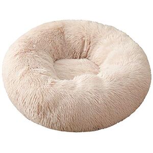 FANSU Panier Rond Chien Coussin Chat Panier Donut, pour Chats et aux Petits Chiens de Taille Moyenne Animal Domestique Nest Deep Sleep Pet Matelas Lavable en Peluche (Abricot,40CM) - Publicité