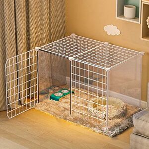 RKJDMSWJ Cage pour Chat – Parc pour Chat, enclos pour Furet, Cage pour Chien de Grande Taille, Niche pour Chat avec bac à litière, Facile à Nettoyer – Grand Lieu d'exercice idéal pour 1 à 3 Chats (ta - Publicité