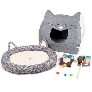 Kit pour chats VOSS.pet Cat 3, lit, abri grotte, 2x jouets pour chats