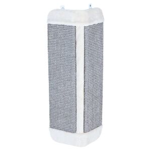 Griffoir pour chat, pour les angles de piece, tapis en sisal, 32x60 cm, gris/gris clair