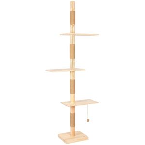 Arbre a chats Big Barry  VOSS.pet - Grattoir premium hauteur de plafond, en bois massif veritable