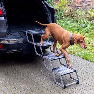 Escalier pliant pour chiens, aide a la montee dans la voiture, 4 marches