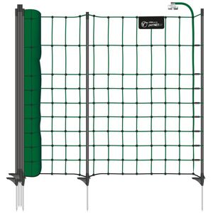 Clôture pour chiens, enclos pour les chiots, clôture pour les lapins petNET+ de VOSS.pet, 15 m, 65 cm, 14 piquets, 1 pointe, vert