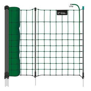 Filet pour petits animaux de 50 m, clôture pour les lapins farmNET+ de VOSS.farming, 65 cm, 20 piquets, 1 pointe, vert