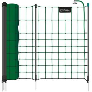 Filet pour petits animaux de 50 m, clôture pour les lapins farmNET+ de VOSS.farming, 65 cm, 20 piquets, 1 pointe, vert