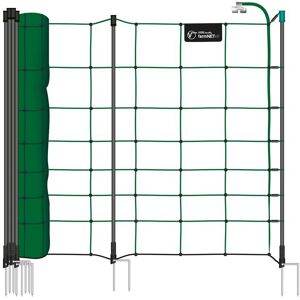 Filet électrifiable farmNET+, pour ovins, caprins, 25 m, de VOSS.farming, 90 cm, 11 piquets, 2 pointes, vert