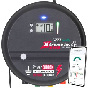 Xtreme Électrificateur professionnel Xtreme duo X110 RF, VOSS.farming,  11 joules,  contrôlable à distance, très puissant pour 230V/12V