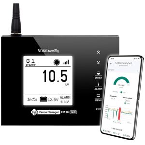 Kit de surveillance de clôture FM 20 WiFi de VOSS.farming, appareil de contrôle de clôture par WLAN