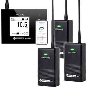 Surveillance de clôtures par smartphone - kit pour 3 clôtures : FM 20 WiFi + 3x capteur, VOSS.farming