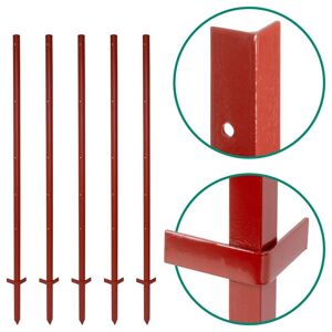 40 x piquet cornière en acier VOSS.farming, 150 cm, 3 mm, 5 x trous, avec double bêche